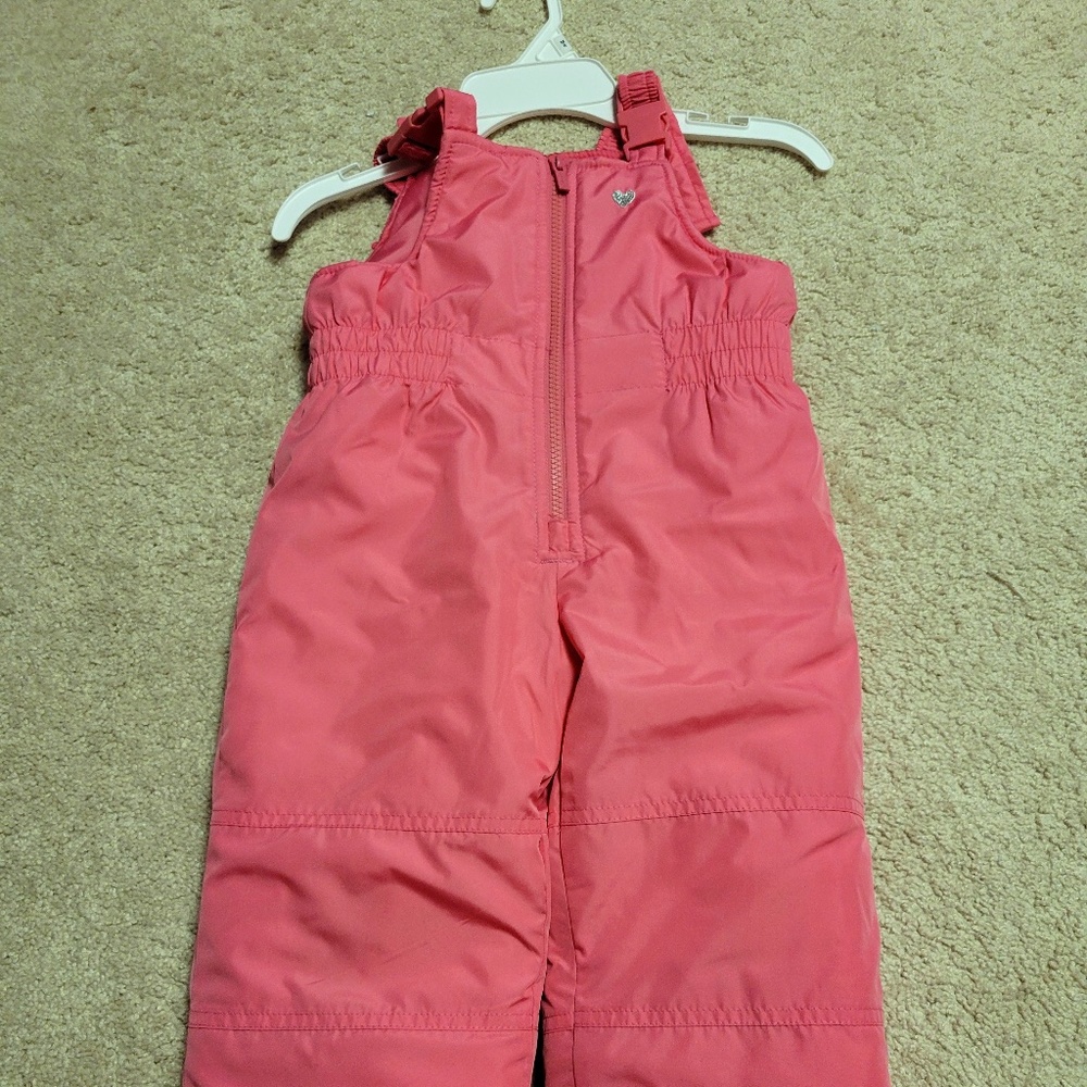 Carter's Girls Snow Bib Ski Pants, Pink, 3T